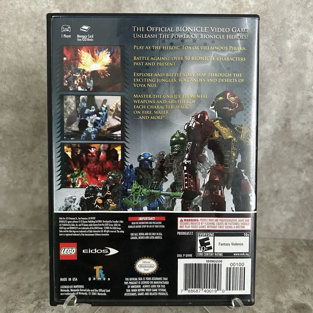 Bionicle Heroes Case Only (Nintendo GameCube) Black Label No Game